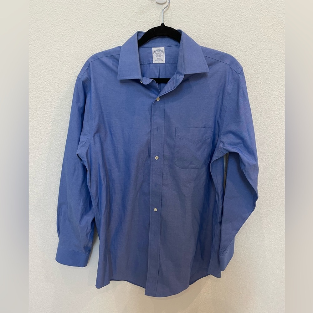 Brooks Brothers Classic Slim Fit Non-Iron Blue Dress Shirt